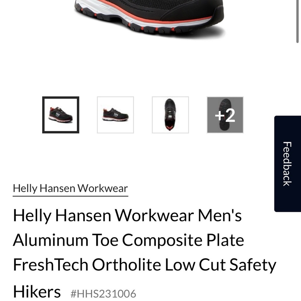 Helly Hansen Black and Red Athletic Shoes